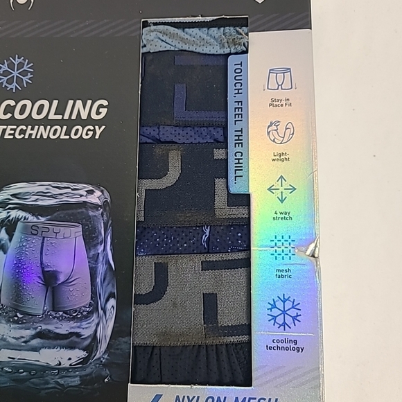 NEW Spyder 4-Pack Men Performance Boxer Briefs Sz L (36-38) Black Blue *dirt - Picture 2 of 5